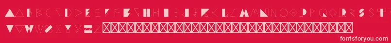GeoeastonRegular Font – Pink Fonts on Red Background