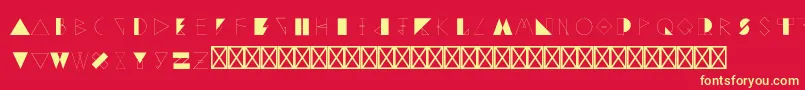 GeoeastonRegular Font – Yellow Fonts on Red Background