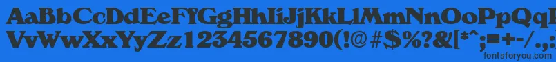 VeronaExtrabold Font – Black Fonts on Blue Background