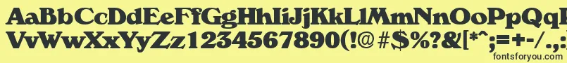 VeronaExtrabold Font – Black Fonts on Yellow Background