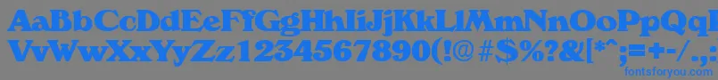 VeronaExtrabold Font – Blue Fonts on Gray Background