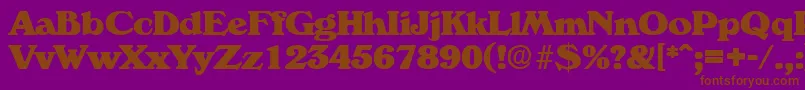 VeronaExtrabold Font – Brown Fonts on Purple Background