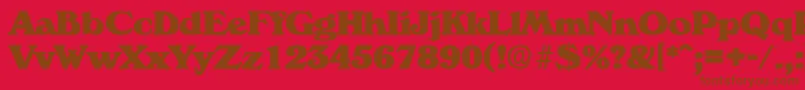 Шрифт VeronaExtrabold – коричневые шрифты на красном фоне
