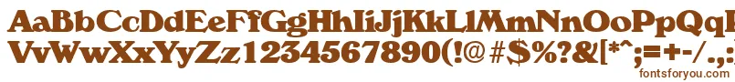 VeronaExtrabold Font – Brown Fonts on White Background