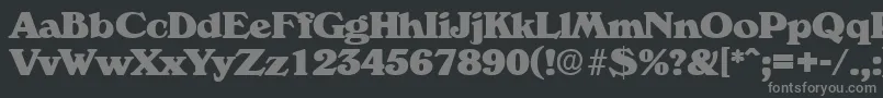 フォントVeronaExtrabold – 黒い背景に灰色の文字