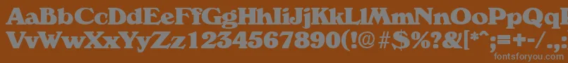 フォントVeronaExtrabold – 茶色の背景に灰色の文字