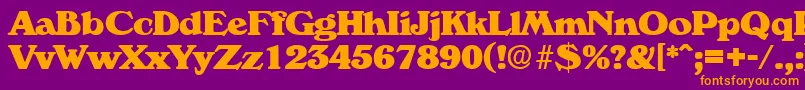 VeronaExtrabold Font – Orange Fonts on Purple Background