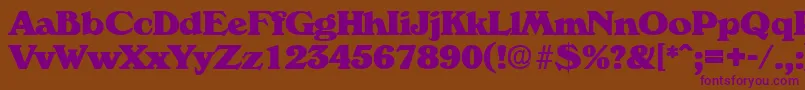 VeronaExtrabold Font – Purple Fonts on Brown Background