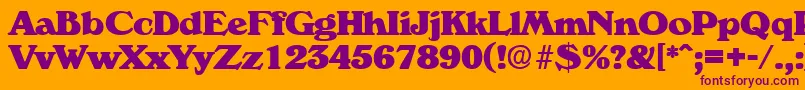 VeronaExtrabold Font – Purple Fonts on Orange Background