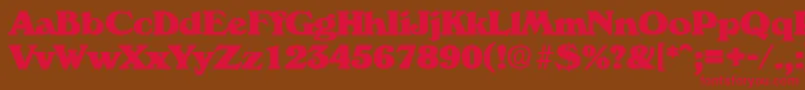 VeronaExtrabold Font – Red Fonts on Brown Background