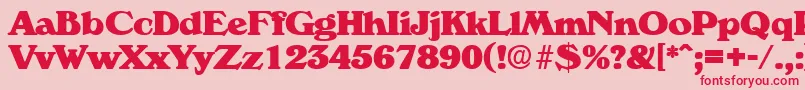 VeronaExtrabold Font – Red Fonts on Pink Background