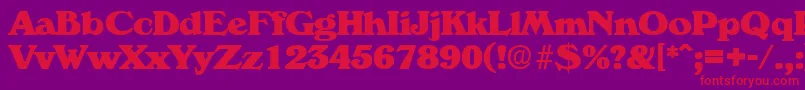 VeronaExtrabold Font – Red Fonts on Purple Background