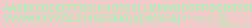 TtProstoSansCondensedBoldDemo Font – Green Fonts on Pink Background