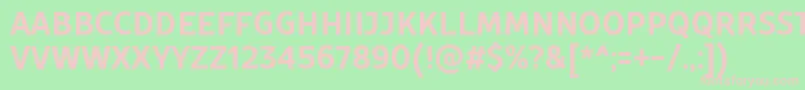 TtProstoSansCondensedBoldDemo Font – Pink Fonts on Green Background