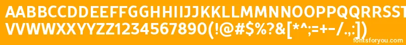 フォントTtProstoSansCondensedBoldDemo – オレンジの背景に白い文字