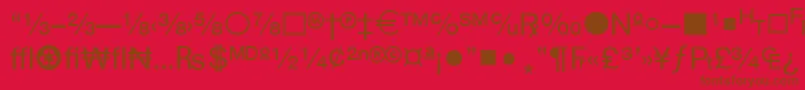 Wphv04n Font – Brown Fonts on Red Background