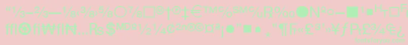 Wphv04n Font – Green Fonts on Pink Background