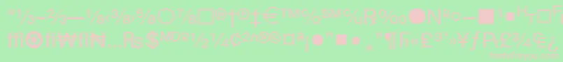 Wphv04n Font – Pink Fonts on Green Background