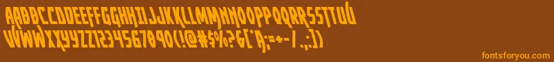 Yankeeclipperleft Font – Orange Fonts on Brown Background