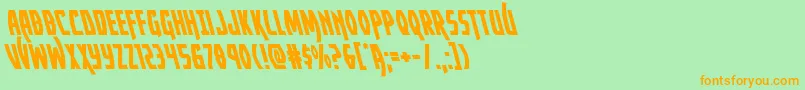 Yankeeclipperleft Font – Orange Fonts on Green Background