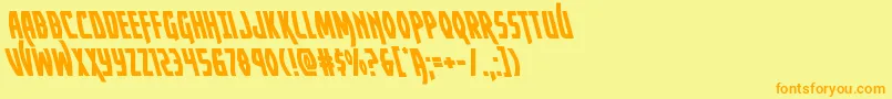 Yankeeclipperleft Font – Orange Fonts on Yellow Background