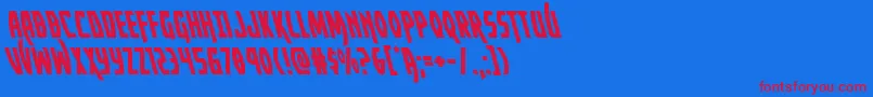 Yankeeclipperleft Font – Red Fonts on Blue Background