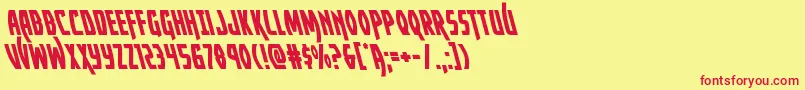 Czcionka Yankeeclipperleft – czerwone czcionki na żółtym tle