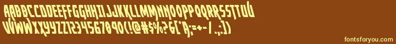 Yankeeclipperleft Font – Yellow Fonts on Brown Background