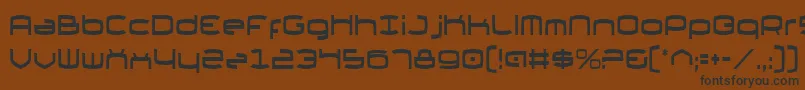 ThundergodIiCondensed Font – Black Fonts on Brown Background