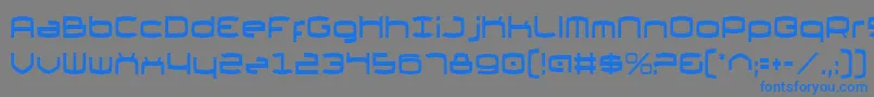 フォントThundergodIiCondensed – 灰色の背景に青い文字
