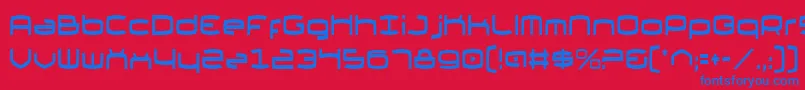 ThundergodIiCondensed Font – Blue Fonts on Red Background