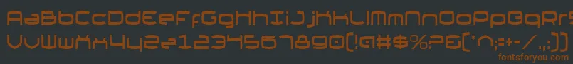 ThundergodIiCondensed-fontti – ruskeat fontit mustalla taustalla