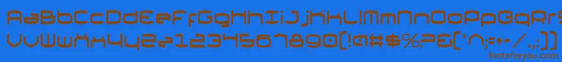 Police ThundergodIiCondensed – polices brunes sur fond bleu
