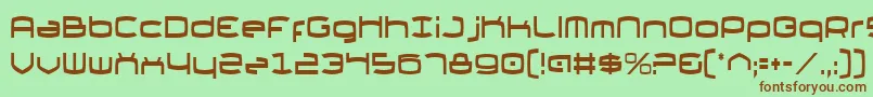 ThundergodIiCondensed Font – Brown Fonts on Green Background