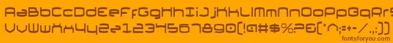 ThundergodIiCondensed Font – Brown Fonts on Orange Background