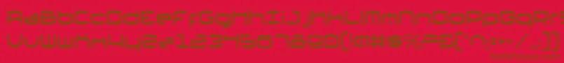 ThundergodIiCondensed Font – Brown Fonts on Red Background