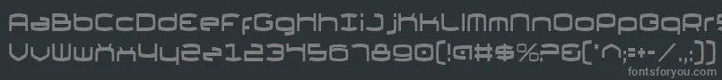 フォントThundergodIiCondensed – 黒い背景に灰色の文字