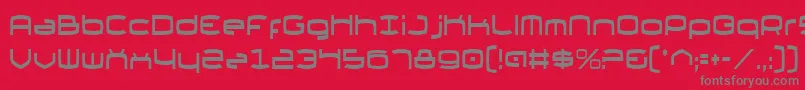 Police ThundergodIiCondensed – polices grises sur fond rouge