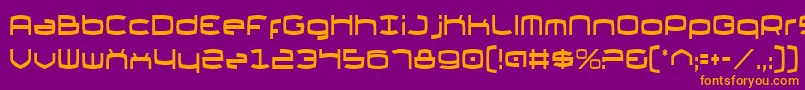 ThundergodIiCondensed Font – Orange Fonts on Purple Background