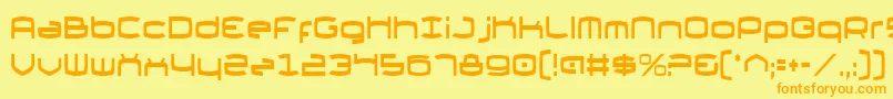 ThundergodIiCondensed Font – Orange Fonts on Yellow Background