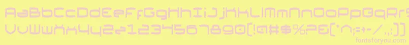 ThundergodIiCondensed Font – Pink Fonts on Yellow Background