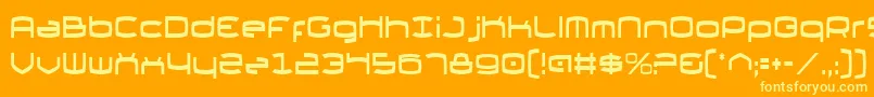 ThundergodIiCondensed Font – Yellow Fonts on Orange Background