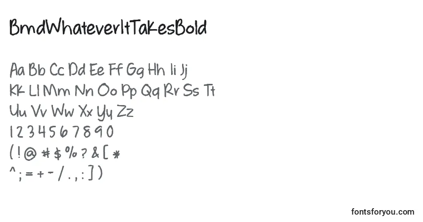 BmdWhateverItTakesBold Font – alphabet, numbers, special characters