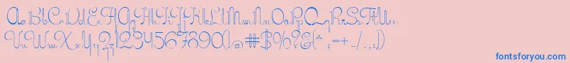 MissStephams Font – Blue Fonts on Pink Background