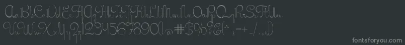 MissStephams Font – Gray Fonts on Black Background