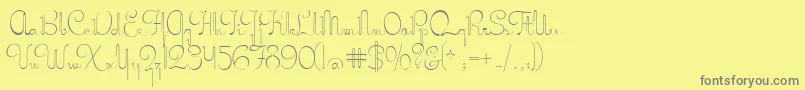 MissStephams Font – Gray Fonts on Yellow Background
