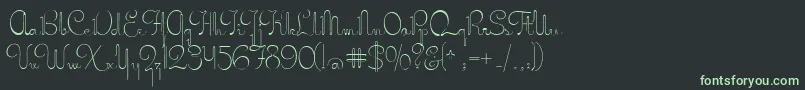 MissStephams Font – Green Fonts on Black Background