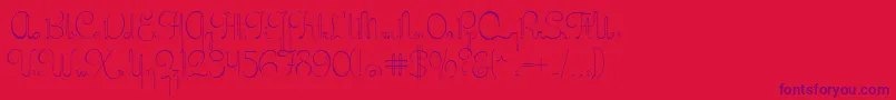 MissStephams Font – Purple Fonts on Red Background