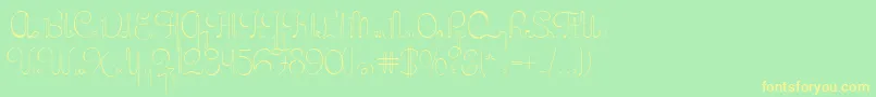 MissStephams Font – Yellow Fonts on Green Background