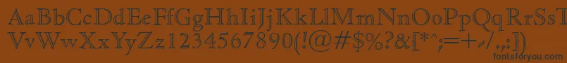 Шрифт CedaropenfaceRegular – чёрные шрифты на коричневом фоне